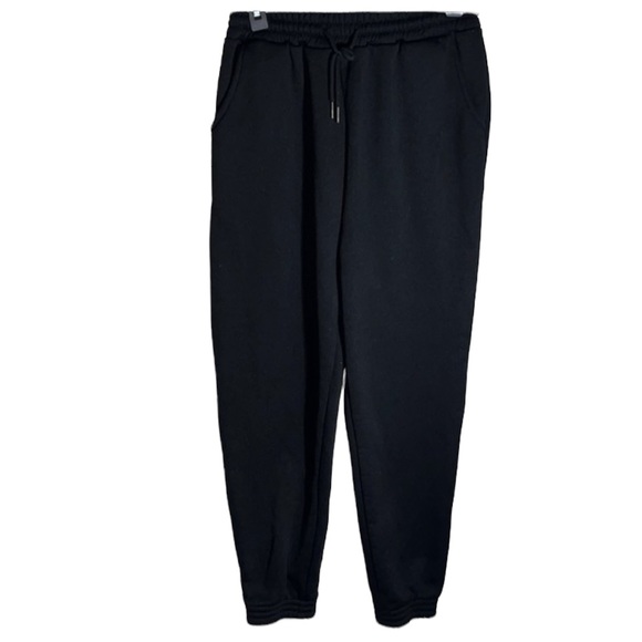 SHEIN Womens Joggers Size Med. Black Elastic Drawstring Waist Pull On Sweatpants - Picture 1 of 4